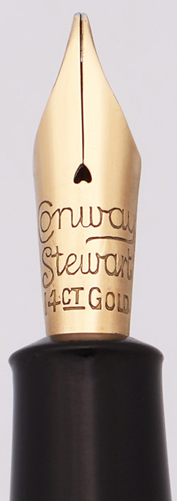 Conway Stewart 388 Fountain Pen (1950s) - Green Marbled w GT